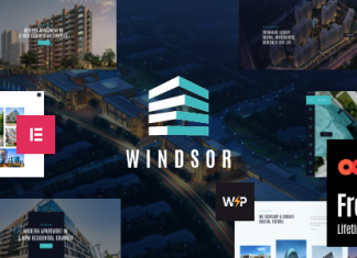Windsor Theme WordPress pour complexe dappartements propriete unique
