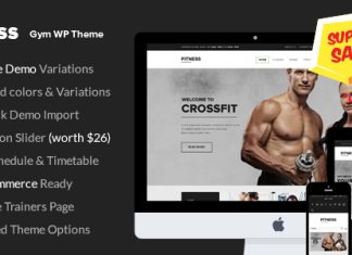 WordPress Theme Fitness Theme de gym WordPress