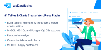 wpDataTables Gestionnaire de tables et de graphiques pour WordPress