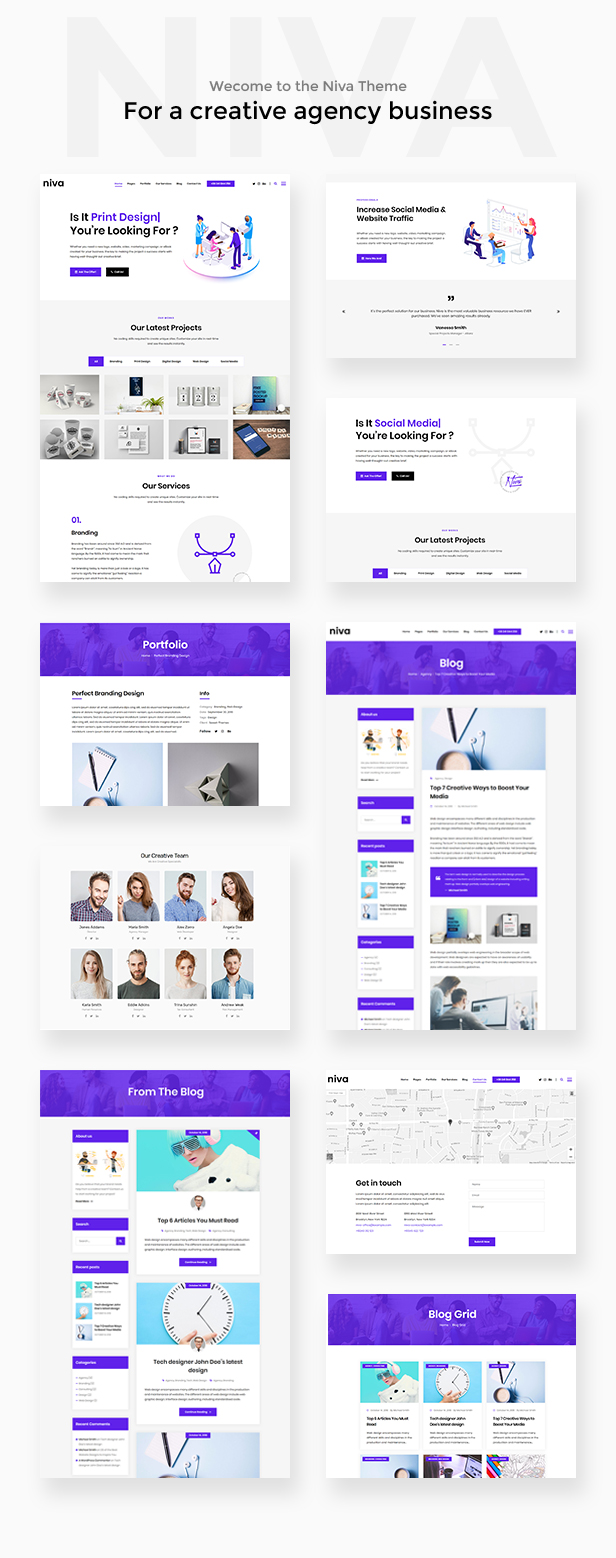 Niva - Creative Agency WordPress Theme