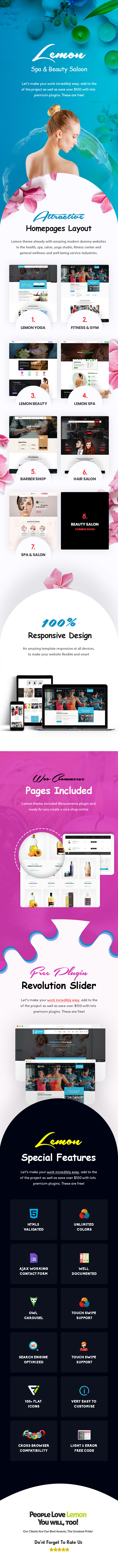 Lemon | Spa & Beauty Responsive Multi-Purpose WordPress Theme - 1