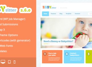 Babysitter Theme WordPress pour tableau doffres demploi.jpg