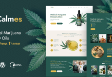 Calmes Theme WordPress pour une marijuana medicale et un.png