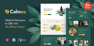 Calmes Theme WordPress pour une marijuana medicale et un.png