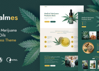 Calmes Theme WordPress pour une marijuana medicale et un.png