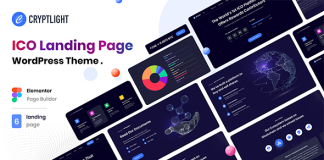 Cryptlight Theme WordPress de page datterrissage pour ICO NFT.png