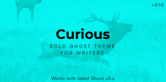 Curieux theme Ghost pour blog et magazine.png