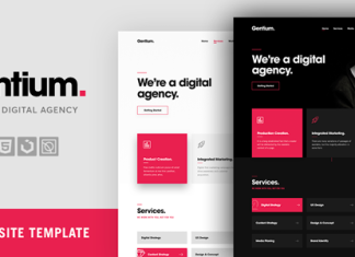 Gentium Un modele de page unique pour une agence.png