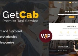 GetCab Theme WordPress de service de taxi en ligne.jpg