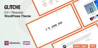 Glitche Theme de CV WordPress.png