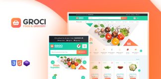 Groci Theme WordPress pour marche de lalimentation bio et.jpg