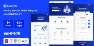 Hebergeur Hostlar Modele HTML de fournisseur dhebergement de domaine.png