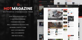 Hotmagazine Modele HTML de nouvelles et de magazine.jpg