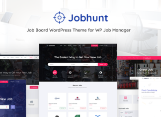 Jobhunt Theme WordPress pour tableau des offres demploi avec.png