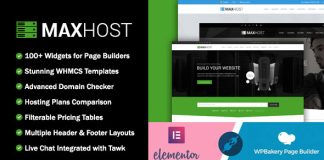 MaxHost Theme WordPress pour lhebergement web WHMCS et les.jpg