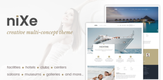Nixe Theme WordPress pour Hotel Voyage et Vacances.png