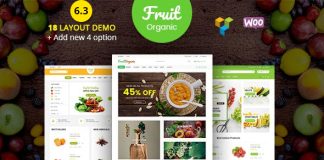 Nourriture Fruits Theme WordPress WooCommerce RTL Reactif pour Ferme.jpg