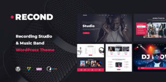 Recond Theme WordPress pour studio denregistrement et groupe de.png