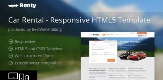 Renty Modele de site HTML5 pour location de voitures.jpg