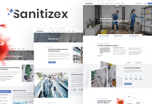 Sanitizex Theme WordPress pour services de desinfection et de.png