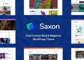 Saxon Theme WordPress de marketing de blog et de.jpg