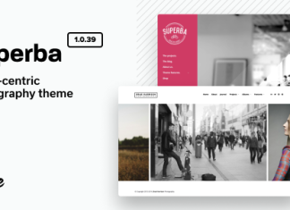 Superba Theme WordPress de photographie centre sur les medias.png