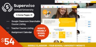 Superwise Theme WordPress pour leducation moderne et Google Classroom.jpg