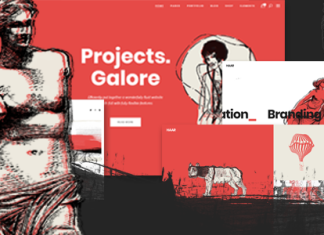 Theme de portfolio Haar pour designers artistes et illustrateurs.png