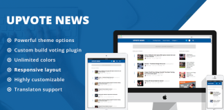 UpVote Theme WordPress de social bookmarking.png