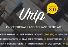 Urip Page de destination professionnelle avec constructeur HTML.png