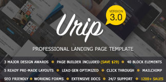Urip Page de destination professionnelle avec constructeur HTML.png