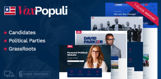 Vox Populi Theme WordPress pour parti politique et candidat.png