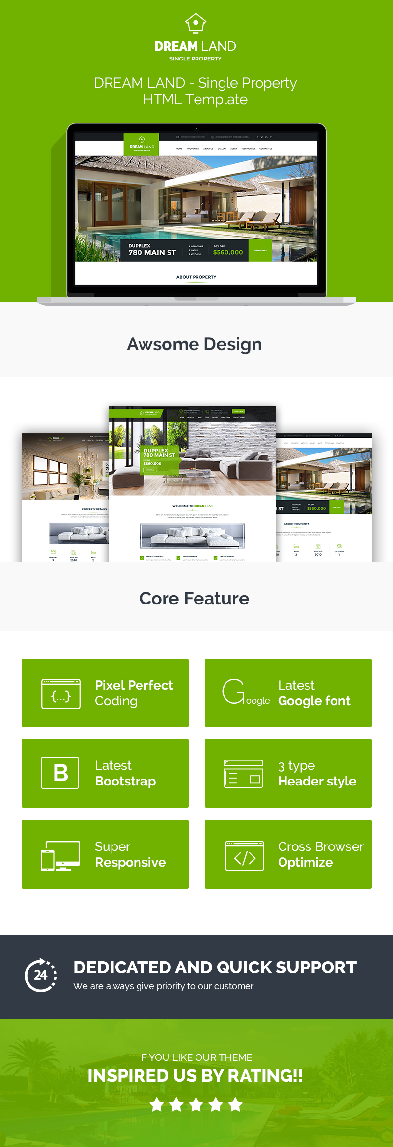 DREAM LAND - Single Property HTML Template - 2
