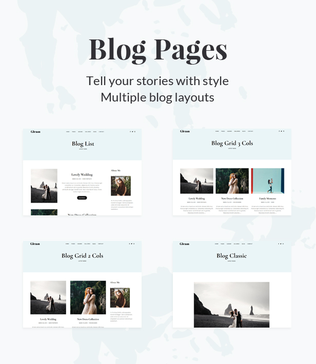 Gleam - Portfolio Photography WordPress Theme - 3