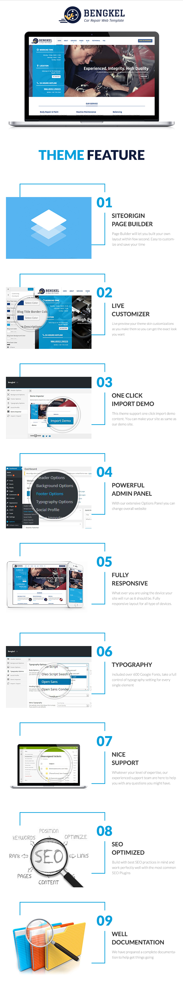 Bengkel - Modern Auto Car Repair Business Theme - 4