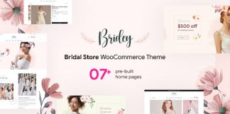 Bridey Theme WordPress WooCommerce de magasin de robes de.jpg