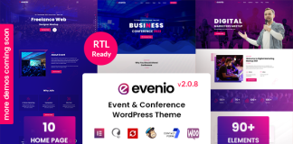 Evenio Theme WordPress pour conferences et evenements.png