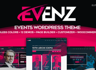Evenz – Thème WordPress pour conférences et événements Evenz Theme WordPress pour conferences et evenements.png