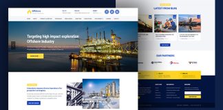 Modele de site Web industriel reactif HTML5 Offshore.jpg