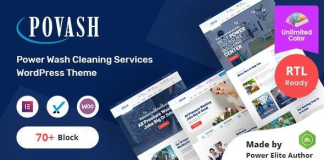 Povash Theme WordPress de lavage de puissance RTL.png