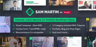 Sam Martin Theme WordPress de curriculum vitae personnel vCard.jpg