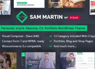 Sam Martin – Thème WordPress de curriculum vitae personnel vCard Sam Martin Theme WordPress de curriculum vitae personnel vCard.jpg